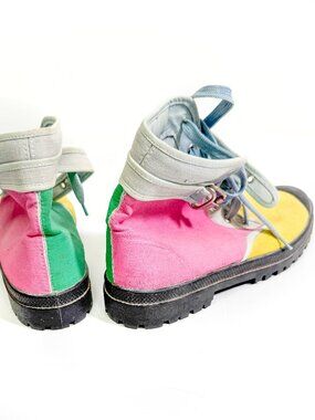 Vintage LA Underground Colorblock Platform Ankle Boots - Size 7.5